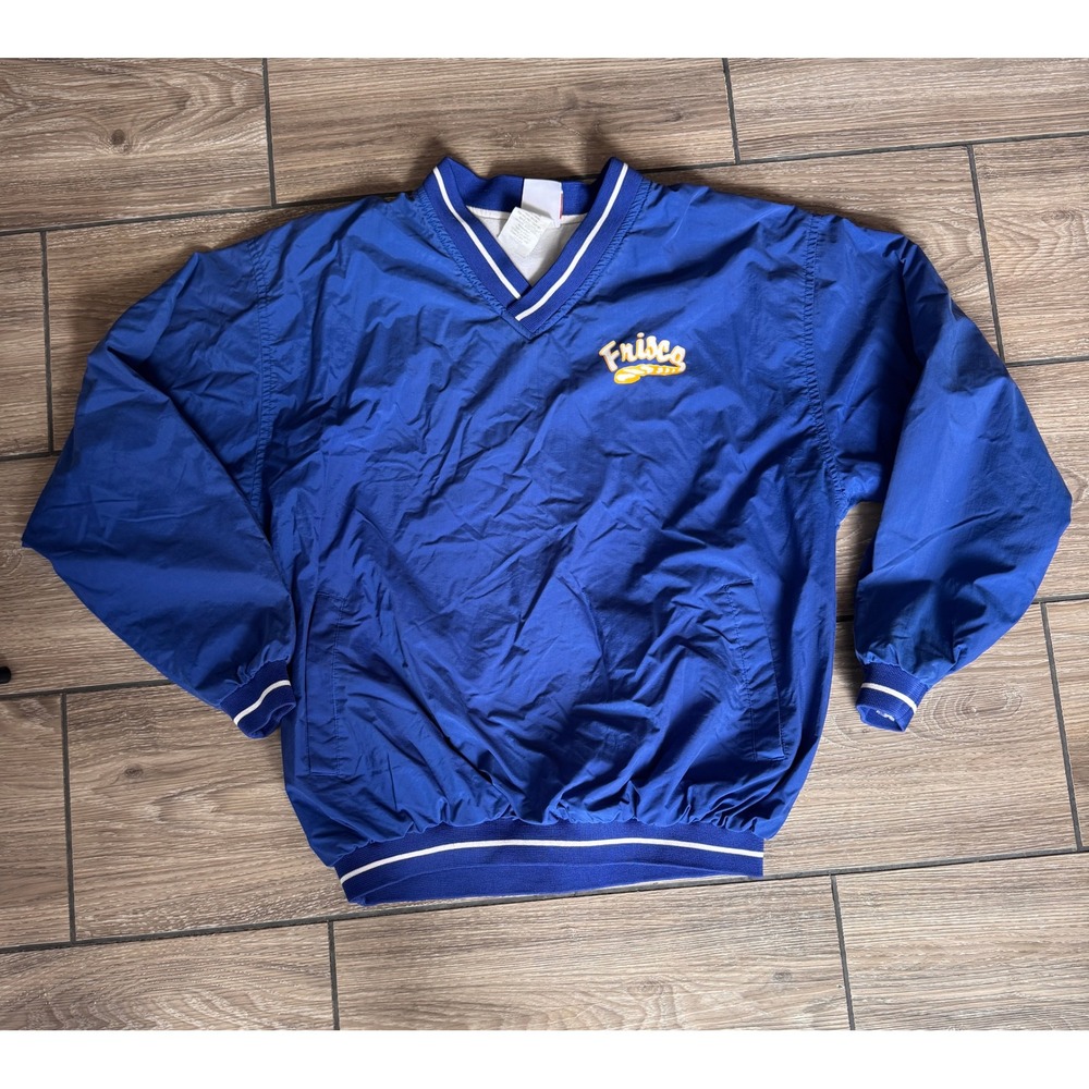 Rawlings Tribe Mens Medium Blue Pullover Windbreaker Baseball Coach Jacket